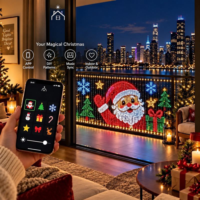 Smart RGBIC Outdoor LED Net Lights