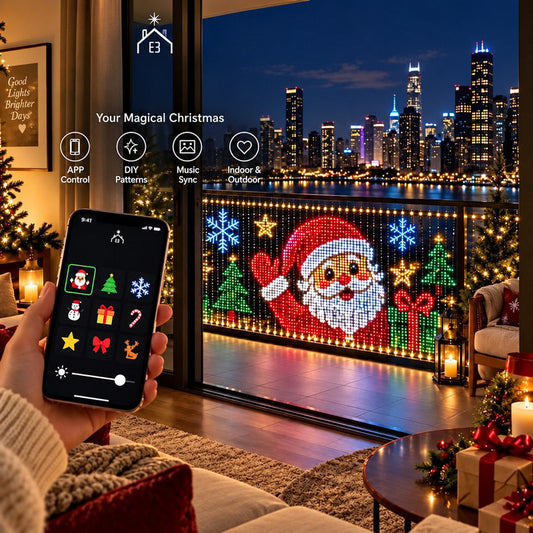 Smart RGBIC Outdoor LED Net Lights