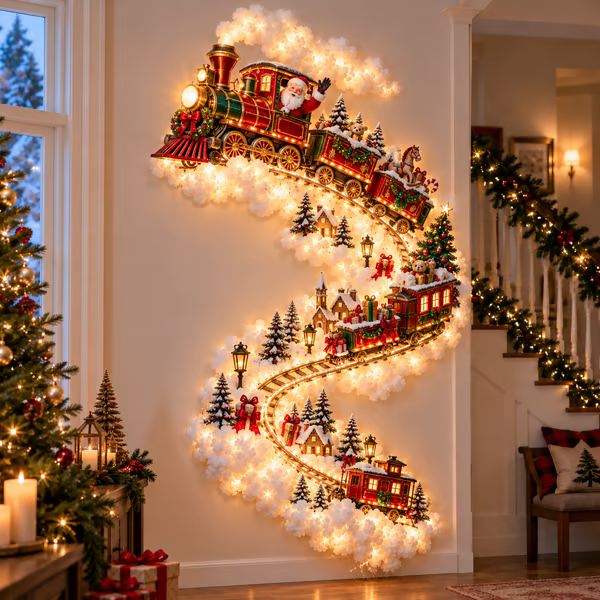 💯 Last day 49% OFF - 🎄✨ Christmas Magic Trail Wall Light - A Little Christmas Magic, Right on Your Wall