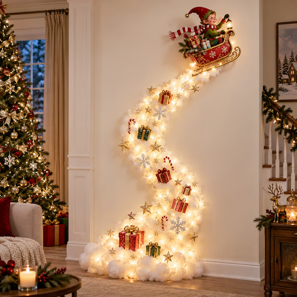 💯 Last day 49% OFF - 🎄✨ Christmas Magic Trail Wall Light - A Little Christmas Magic, Right on Your Wall