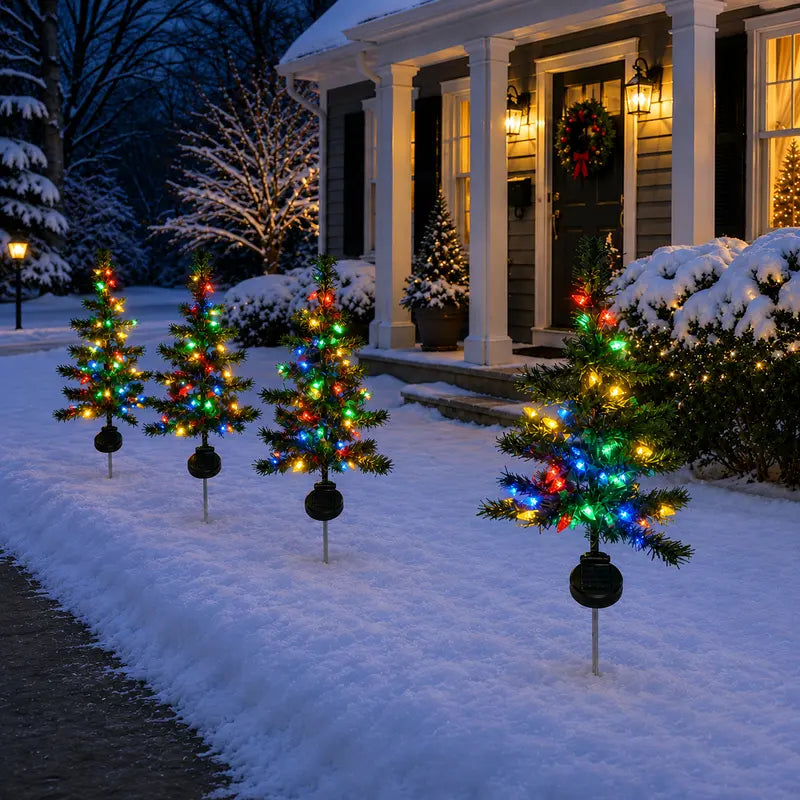 🎄Solar Christmas Tree Pathway Lights✨