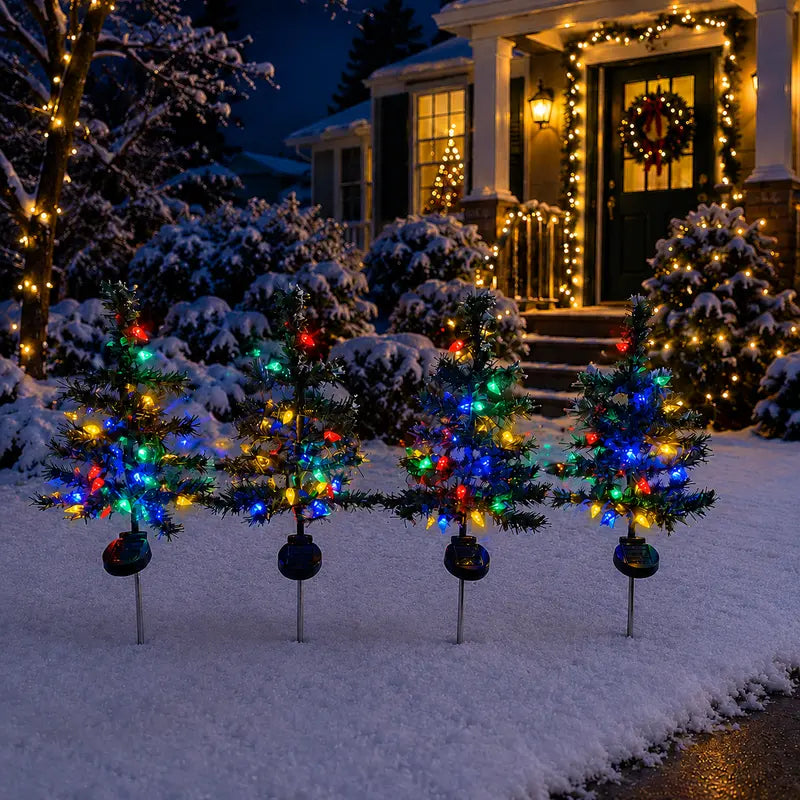 🎄Solar Christmas Tree Pathway Lights✨