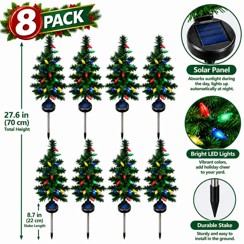 🎄Solar Christmas Tree Pathway Lights✨