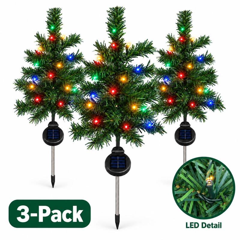 🎄Solar Christmas Tree Pathway Lights✨