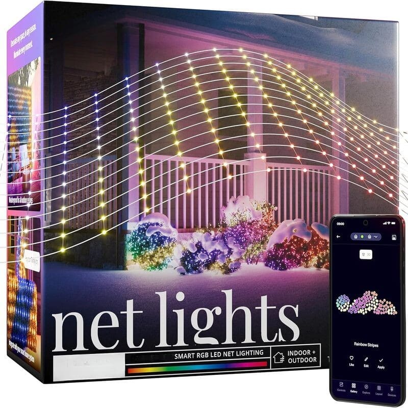 Smart RGBIC Outdoor LED Net Lights